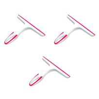 3 Pieces Window Water Scraper Handled Cleaning Tile Squeegee Glass Wiper Windshield Windscreen Scrubber Scraping