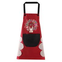 Apron PVC Adjustable Bib Sleeveless Household Cooking Apron Kitchen Accessory wipe hands red