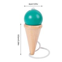 Wooden Throw And Catch Ball Game Skill Cup Sense Integration Training Toy Hand-Eye Coordination Toy Gift For Birthday Christmas žalia