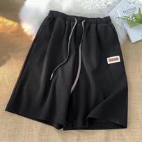 Sports Ice Silk Shorts Breathable Comfortable Summer Quick Drying Shorts Solid Home Shorts Sports Knee Length Loose Casual Pants XXXXXL juoda