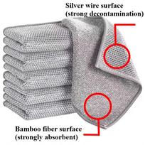 Microfiber Drying Kitchen Rags Towels for Kitchen Cloths Supplies Home Cleaning Cheap Kitchen Products Cleaning Mesh Metal Cloth 1pcs