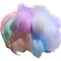 100pcs Multiple Color Feather for Transparent Bobo-Balloon Filled Birthday Wedding Decoration DIY Flower Arrangement 5 gray