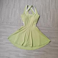 High-End Nude Yoga Suit: Double-Layer Skirt and Hot Pants Swimsuit Small