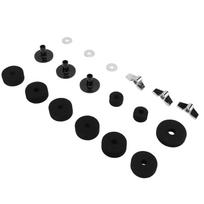 Drum Kit Non Slip Felt Pad Set Wing Nuts Stand Sleeves Cymbal Washers Replacement AccessoriesBlack black