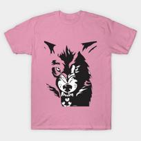 T Shirt Women Teeshirt Wolf Harajuku Print Kawaii Tshirt Summer Short Sleeve Female T-Shirt Top Tee S rožinė