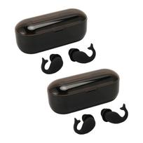 2 Pair Silicone Earplugs for Sleeping NRR 40dB Noise Cancelling Triple Protection Reusable Ear