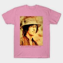T Shirt Women What Would Kwai Chang Caine Do Harajuku Print Kawaii Tshirt Summer Short Sleeve Female T-Shirt Top Tee S rožinė