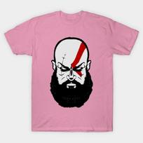 T Shirt Women Kratos Harajuku Print Kawaii Tshirt Summer Short Sleeve Female T-Shirt Top Tee S rožinė