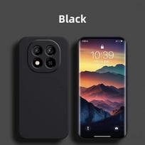 For Redmi Note 14 Pro Plus 5G Case Redmi Note 14 Pro+ Plus Cover Funda Coque Liquid Silicone Soft TPU Phone Bumper For Note 14ProPlus juoda