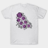 T Shirt Women Dungeons And Dragons Rpg Dice Set Violet Harajuku Print Kawaii Tshirt Summer Short Sleeve Female T-Shirt Top Tee S