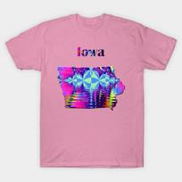 T Shirt Women Iowa Map Harajuku Print Kawaii Tshirt Summer Short Sleeve Female T-Shirt Top Tee S