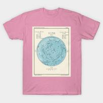 T Shirt Women Star Map Harajuku Print Kawaii Tshirt Summer Short Sleeve Female T-Shirt Top Tee S rožinė