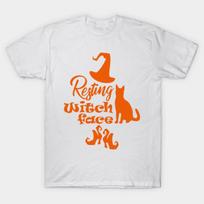 T Shirt Women Resting Witch Face Harajuku Print Kawaii Tshirt Summer Short Sleeve Female T-Shirt Top Tee S balta