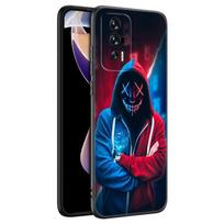 Kietas gatvės galvos berniuko juodas telefono dėklas Xiaomi Redmi 7A 8A 9A 10A 11A 9C 10C 12C 13C 11 Prime A1 A2 Plus 12 4G Note 9T 12R Redmi 12R black