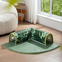 Cat Nest In Summer Sleeping with Rattan Mat Tunnel Closed Detachable Washing Cat Hides The House Cat Bed Is Universal for All Seasons Y667YY-XL-