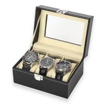 Flannel Glass Transparent Lock Watch Gift Box beige