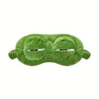 1 Cute Frog Sleeping Mask - Soft, comfortable eye protection for restful sleep and travel, UV protection, alcohol-free material, design 1 piece, frogs