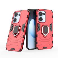 For OPPO Reno 13 Pro 5G Case Shockproof Armor Magnetic Holder Ring Cases For Reno13 Pro Reno13Pro Protect Cover For Reno 13 Pro 5G raudona