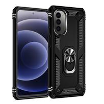 Magnetic Car Ring Holder Phone Cover For Motorola Moto G52 G22 G71 G51 G31 G41 Case Moto G 52 22 71 51 31 41 Funda Coque Capa For Moto E7 sidabras