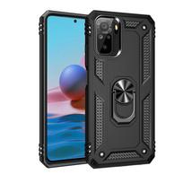 Xiaomi Poco M5S dėklas, smūgiams atsparus šarvuotas telefono dėklas Poko Pocco Poxo Little M5S M 5S 5 S PocoM5S 4G su žiediniu stovu, galinis dangtelis For Poco M5S juoda