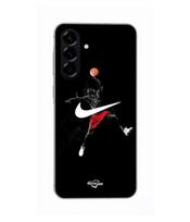 Case - Maniacase - Samsung Galaxy A26 - Silicone - Flexible - Nike Jordan Logo Black juoda