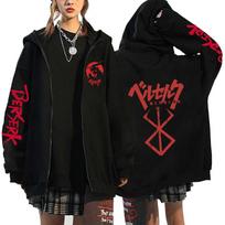 Y2K Gothic Dark Sacrifice Soul Hoodie Sweatshirt Men's Spring and Autumn Fleece Long Sleeve Printed Women's Casual Loose Top S black