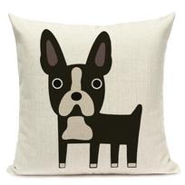 Cartoon Bull Terrier Dachshund Print Cushion Cover Cute Dog Decorative Throw Pillow Case for Home Sofa Bedroom Decor 450mm*450mm