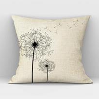Nordic Style Throw Pillow Case, Black and White Decorative Cushion Cover, Tree Leaves Printed Sofa Pillowcase 450mm*450mm