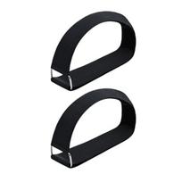 2/4/6/8/10Pcs Elliptical Leg Exerciser Pedal Strap Adjustable Fastener Tape Metal Buckle Strap Non-slip Foot Strap Replacement 4pcs black