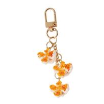 Creative Popcorn Shaped Keychain Decorative Popcorn Keychain Stylish Key Rings Charm for Keys or Bag Accessories A beige