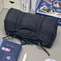 Black butterfly ballet pencil case student niche high aesthetic value large capacity stationery storage bag juoda