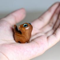 Colorful Wood Carvings: Adorable Mini Wooden Cat Figures