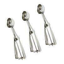 3Pcs Ice Cream Scoops Easy-Releasing Fruits Ball Maker Kitchen Tools Yogurt Watermelon Jelly Cookie Accessories white