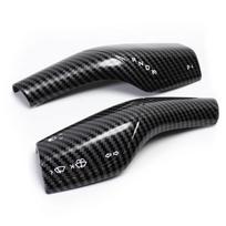 For Tesla Model 3 Accessories Carbon Fiber Patch Decoration Steering Wheel Steering Lever Model Y Wiper Controller Stickers juoda