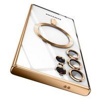 Dėklas Samsung Galaxy S25 S24 S23 S22 S21 S20 Plus S21FE S23FE Minkštas Magnetinis Dėklas Magsafe Smūgiams Atsparus TPU Dangtelis Coque Korpusas For Galaxy S25