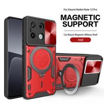 For Xiaomi Redmi Note 13 Pro 5G Case Slide Lens Protect Armor Phone Case for Redmi Note13 Pro 13Pro 5G Magnet Holder Ring Cover Redmi Note 13 Pro 5G
