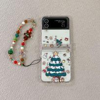 Samsung Galaxy Z Flip Christmas Tree Folding Phone Case for Girl Minimalist Christmas Folding Phone Accessory for Z Flip 6 5 4 3 for Galaxy Z Flip4(6.7")