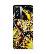 Case For Vivo Y76 5G Son Goku Super Saiyan SSJ3 Attack Point Dragon Maniacase juoda