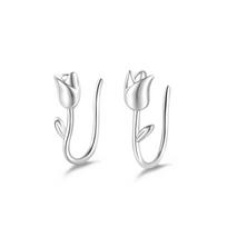 Tulip Ear Hook Design Niche Temperament Hong Kong Style Retro Earrings