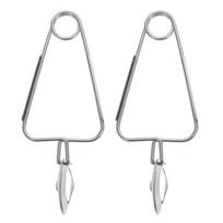 2 Pcs Stainless Steel Meal Tongs Escargot Snail Tableware Kitchen Food Serving Clip Pasta Utensils 16.00X5.00X4.00CM sidabras