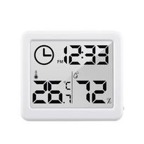 Skaitmeninis termometras higrometras patalpų elektroninis temperatūros drėgmės matuoklis 3,2 colio LCD ekranas elektroninė meteorologinė stotis balta