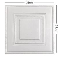 35*35cm Sienų lipdukai Kambario dekoras Lubų pakabinami Vandeniui atsparūs Tapetų dekoracijos Lipnūs Lubų 3D Nulupkite ir užklijuokite Namų 5pcs 35x35cm balta