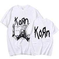 Rock Band Korn 1994 Rag Doll Neidermeyers T Shirt Men's Vintage Metal Gothic Oversized Short Sleeve T-shirts S