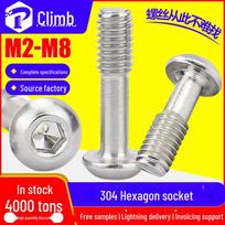 304 Stainless Steel Half Round Hex Socket Screws M3-M8 M2*6