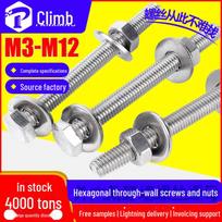 M6/M8 304 Stainless Steel Hex Bolt & Nut Set with Flat Washer M6x30 with M6*18*1.5 washer