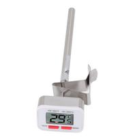 Food Thermometer Regulable Clip Large Display Screen Detachable Stainless Steel White Kitchen gray