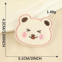 Embroidery label Embroidery sticker Cartoon animal rabbit frog clothing accessories Self-adhesive patch cloth sticker A8L-B-1-9