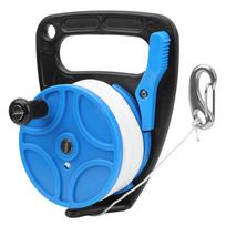 Diving Reel MultiPurpose Portable Diving Equipment with Handle Buckle Combination 289FT(Blue ) mėlyna
