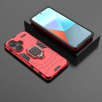 Xiaomi Redmi Note13 Note 13 Pro Plus 5g galinio dangtelio dėklas smūgiams atsparus šarvuotas metalinis žiedinis stovas laikiklis magnetinis apsauginis CHINA&Note 13 Pro Plus 5g raudona