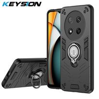 KEYSION Shockproof Case for HONOR Magic 7 Lite 5G Camera Protection Ring Stand Phone Back Cover for Huawei Honor X9c 5G for Magic 7 Lite juoda